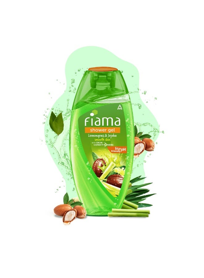 Fiama Body Wash Shower Gel Lemongrass & Jojoba, 250ml, Body Wash for Women and Men with Skin Conditioners for Smooth Skin & Gentle Exfoliation, Suitable for All Skin Types - Image 2